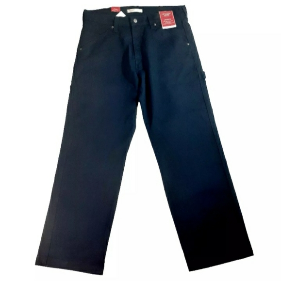 Signature by Levi Strauss Other - Levi Strauss Signature Carpenter Jeans Mens 40 x 32 Black Denim Hammer Loop NWT